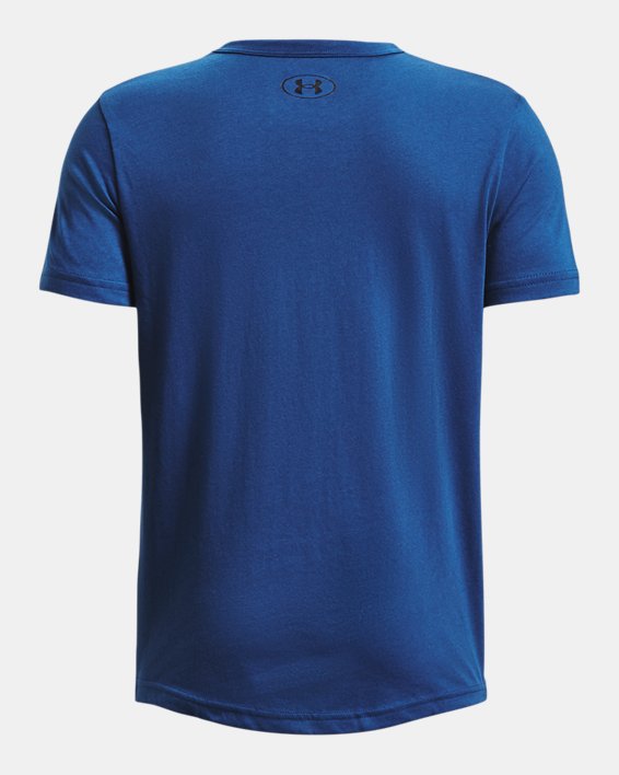 Boys' Project Rock Show Your Training Ground Short Sleeve in Blue image number 1